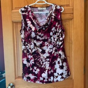 Faded Glory Drape Neck Sleeveless Blouse